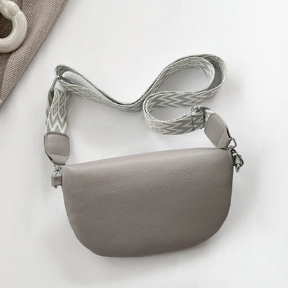 Women's Waist Bag Multi-pocket Street Fanny Pack PU Leather Chest Bag Fashion Wide Strap Crossbody Bag Retro Solid Shoulder Bags