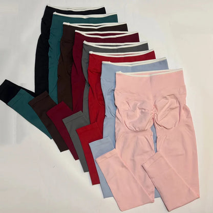 New Seamless Yoga Legging for Women Scrunch Butt Lifting Gym Legging Workout Yoga Pants Low Ribbed Waistband Sports Tights