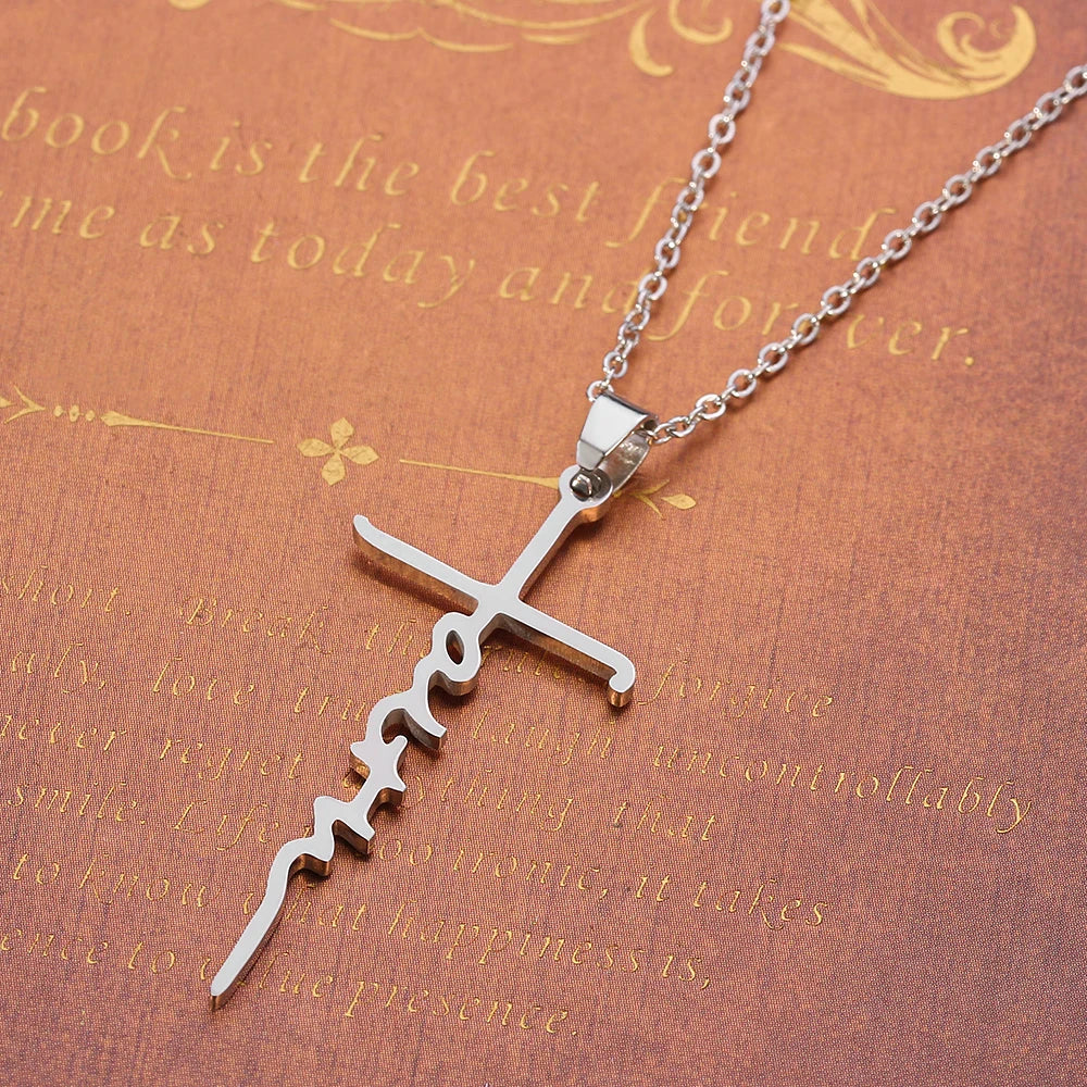 Necklace for Women European and American Fashion Cross Pendant Faith Inspiration Necklace Accessories