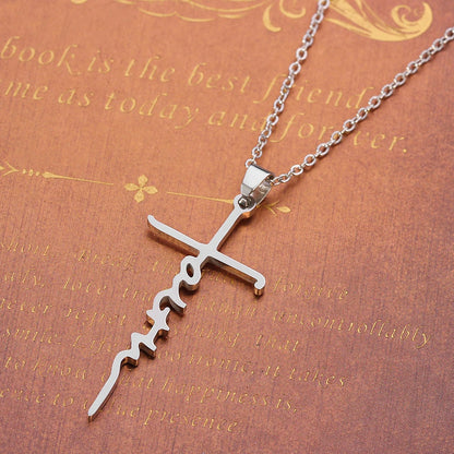 Necklace for Women European and American Fashion Cross Pendant Faith Inspiration Necklace Accessories