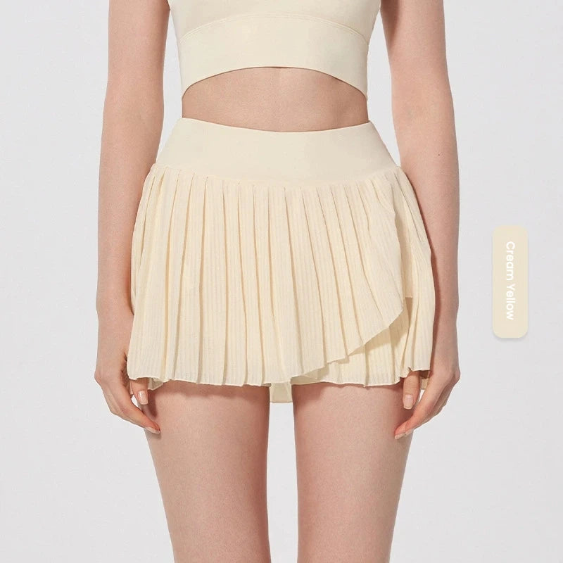 Skirts for women Naked Feel Anti-Bacterial Yoga Skirt Running Tennis Golf Workout Skirt with Built-in Shorts & Ruffle Hem