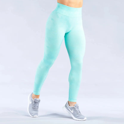 Yoga Pants Impact Leggings Women High Stretch Low Ribbed Band Seamless Scrunch Gym Leggings Fitness Sweat Wicking Workout Tights