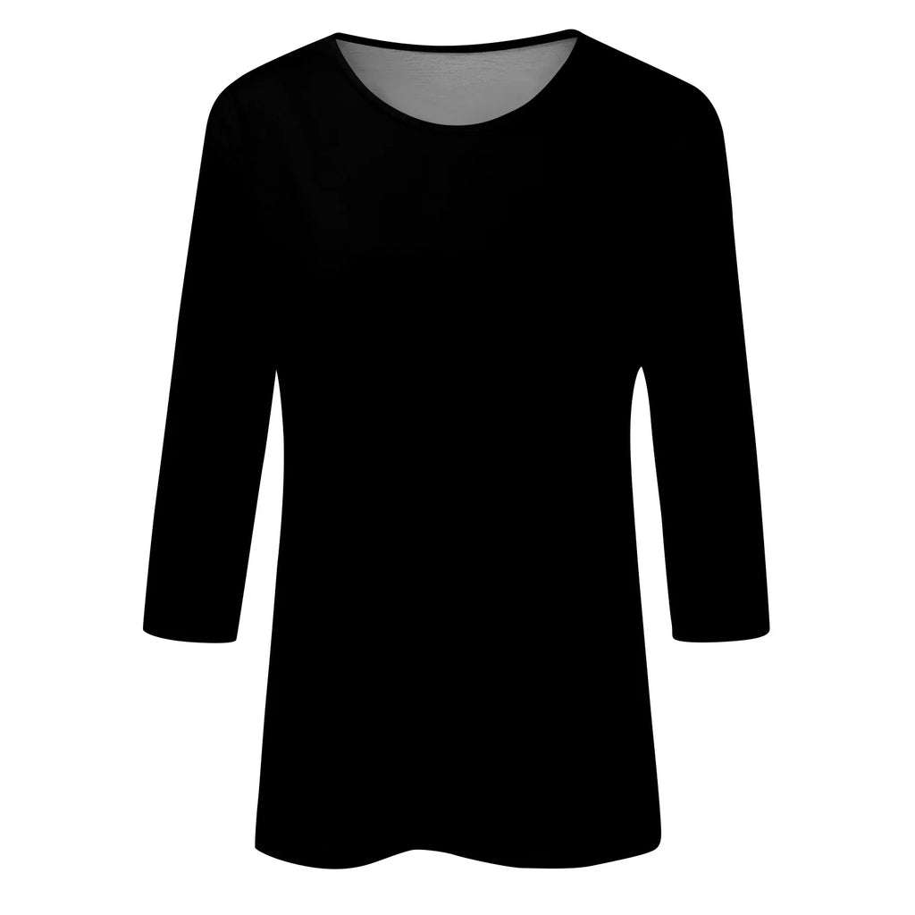 Women Summer Tops Round Neck Three Quarter Sleeve Comfortable Print T Shirt Blouse Women T Shirt muticolor t shirt tops