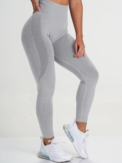 Women's Solid High Waisted Yoga Pants Butt Lifting Tummy Control Stretchy 4-Way Stretch Workout Leggings Comfortable Gym Fitness