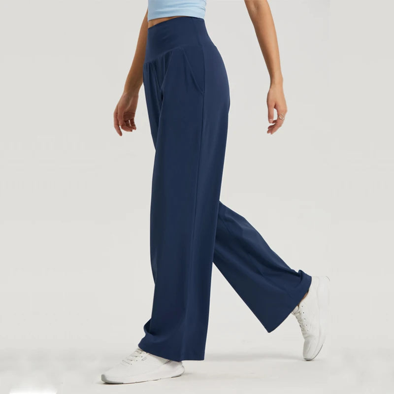 Yoga Pants Women Wide Leg Pants High Waist Stretch Dress Casual Sweatpants Tummy Control Bootcut Workout Lounge Pants Vitalinovo