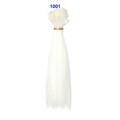 1pcs  Wig Refires Bjd Hair 15cm*100CM Black Gold Brown Green Pink Color Straight Wig Hair for 1/3 1/4 BJD Diy