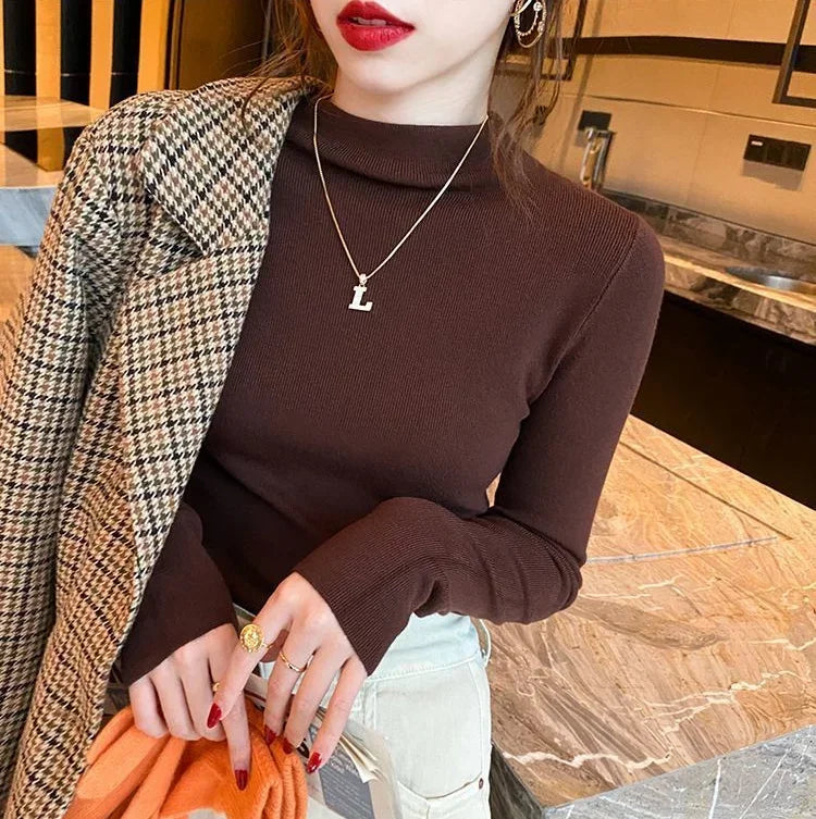 Tops Woman Trending Clothing Polyester Long Sleeve T Shirt for Women Autumn Winter Korean Reviews Many Clothes Emo Cheap Style