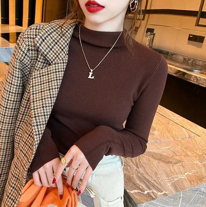 Tops Woman Trending Clothing Polyester Long Sleeve T Shirt for Women Autumn Winter Korean Reviews Many Clothes Emo Cheap Style