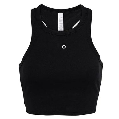 Cotton Sleeveless Tank Top for Women Summer New White Slim Yoga Fitness Vest Leisure Running Gym Breathable Pilates Tank Top