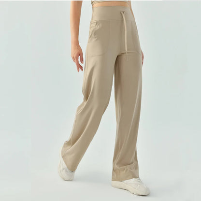 Yoga Pants Women Wide Leg Pants with Pockets High Waist Stretch Work Dress Pants Buttery Soft Casual Lounge Sweatpants Comfy