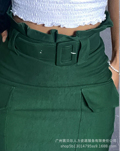 Skirts Mid Length Skirt Women Slim Fit Casual High Waist Bodycon Y2k Streetwear Elegant Splice Temperament Party Work Spring