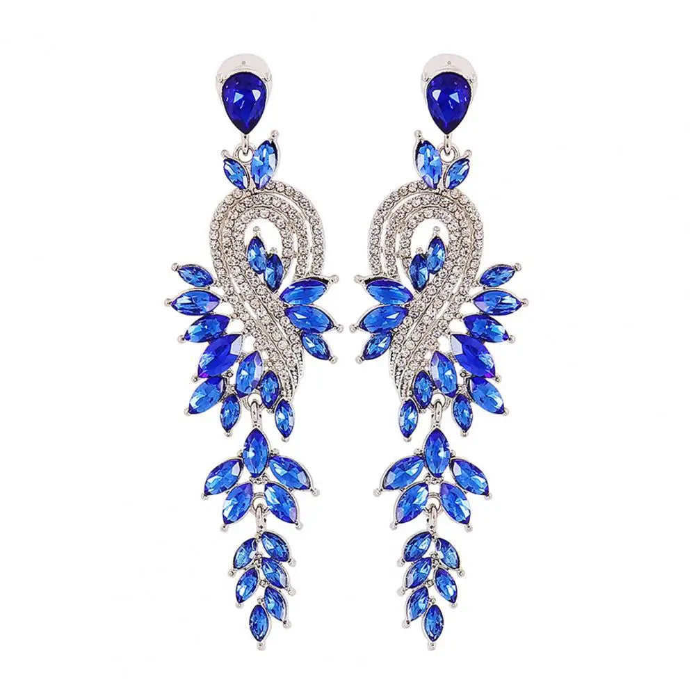 1 Pair Dangle Earrings Faux Crystal Stud Earrings Jewelry Elegant Long Drop Earrings Brincos Pendant Jewelry Ear Accessories