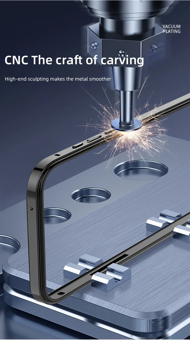 Hybrid Silicone Frame Aluminum Metal Phone Cases For iPhone 16 15 Pro Max 14 13 12 Better Heat Bumper