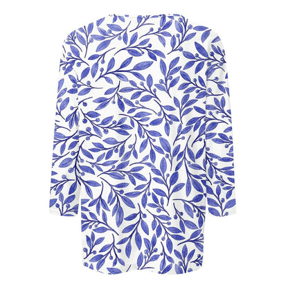 2024 Women Summer Tops Comfortable T Shirt Fashion Flower Print Round Neck 3/4 Sleeve Tops Soft Versatile Pullover Ropa De Mujer