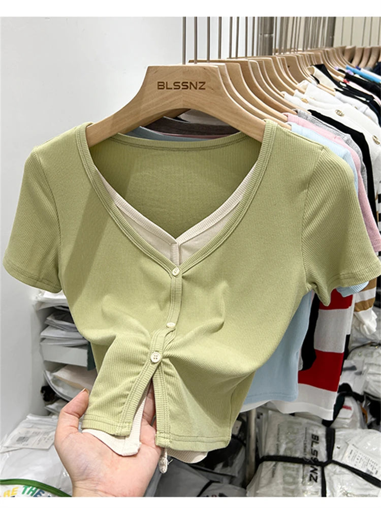 Summer Women T Shirt T-Shirt Woman Clothes Tops Tshirt Female Crop Top Tees Y2k Para Mujer Ropa De Mujer Roupas Feminina Traf