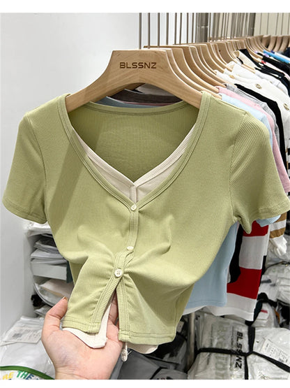 Summer Women T Shirt T-Shirt Woman Clothes Tops Tshirt Female Crop Top Tees Y2k Para Mujer Ropa De Mujer Roupas Feminina Traf