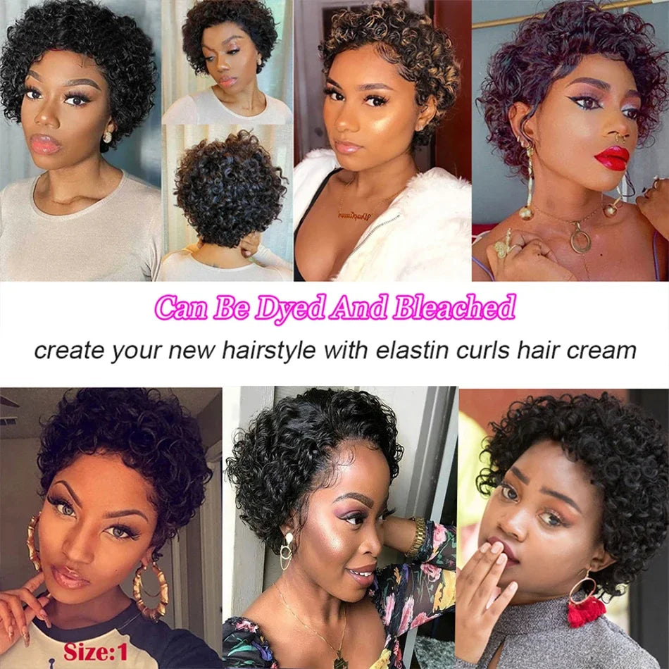 Short Bouncy Curly Human Hair Bundles 100% Human Hair Weft Brazilian Hair Weave Bundle Cheap short deep loose ocean wave bundles