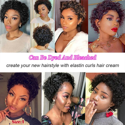 Short Bouncy Curly Human Hair Bundles 100% Human Hair Weft Brazilian Hair Weave Bundle Cheap short deep loose ocean wave bundles