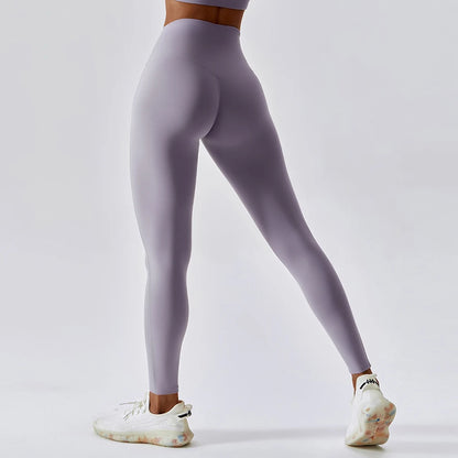 Women's Yoga Pants Nude Feeling Running Speed Dry Buttock Lifting Fitness Pants High Waist Tight Gym Push-Up Sweat Pants