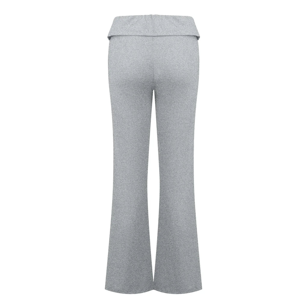 Long Pants Women Fashion Trousers Solid Elastic Leggings Flare Bottoms High Waist Wide Leg Athletic Yoga Bell Pants Summer