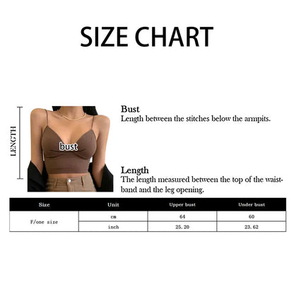 Women Tops Sexy Solid Crop Top Women Tank Tops Sleeveless Slim Camis With Bra Basic Underwear Padded Bra Tops Women Sports Bra