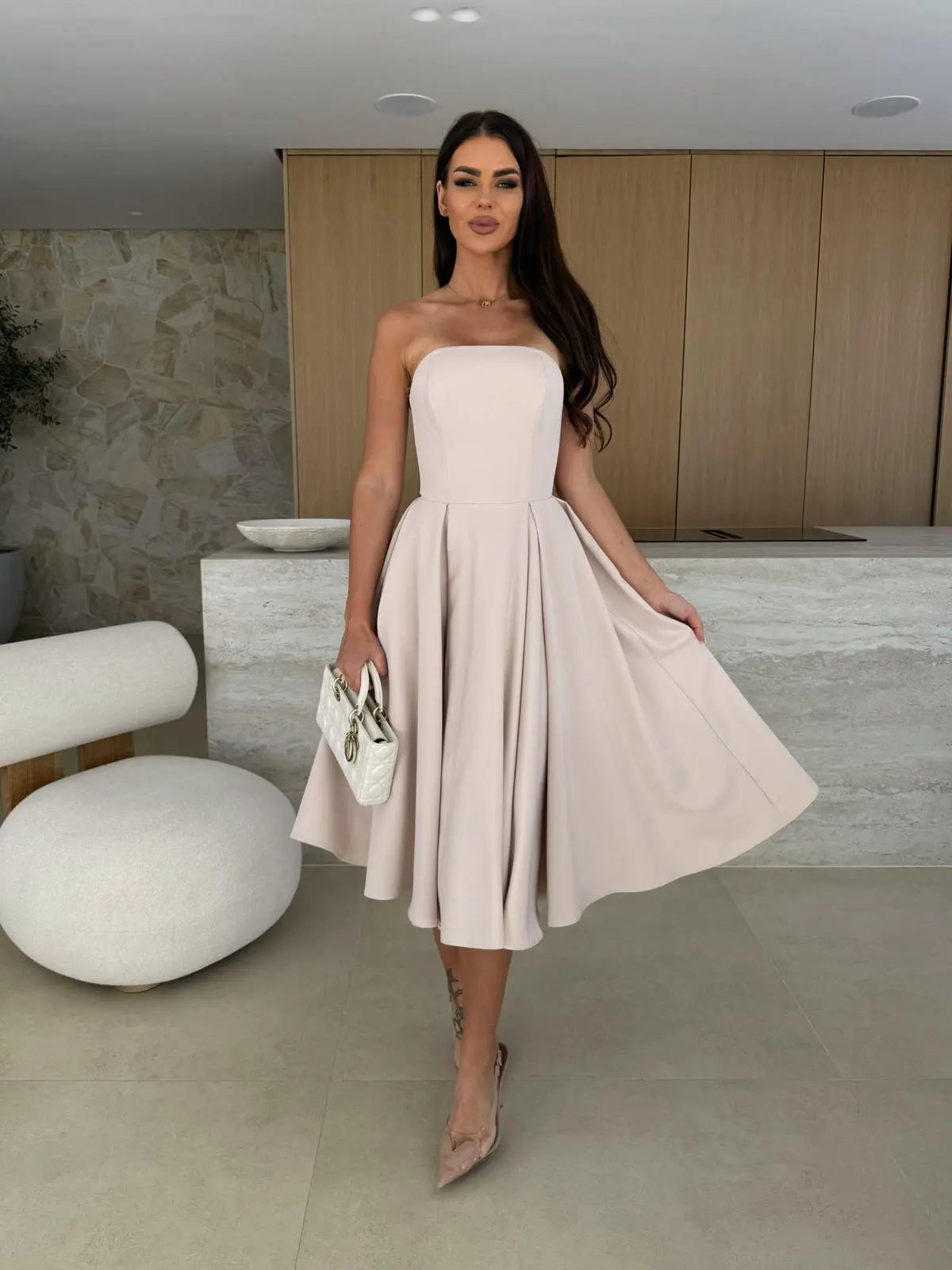 Womens Sleeveless Dresses Ball Gown Dress Elegant  Lady Dress Loose Clothes