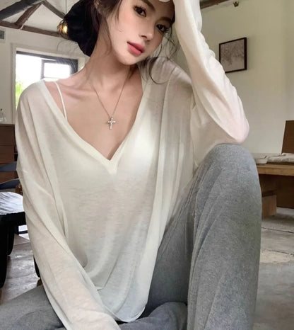 Tops Woman Korean Fashion With Sleeves Plain Long Sleeve T Shirt for Women Clothing Female Sale Cheap Clothes Y2k Korea Style