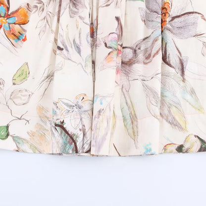 Skirts Summer Women's 2025 New Chic Printed High Waist Skirts Women's Summer Street Elegant Youth Holiday Skirt