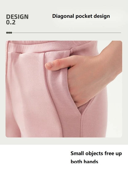 Women's Yoga Pant Autumn Winter Loose Fit Wide Leg Pants Commuting Fitness Drawstring Casual Trousers