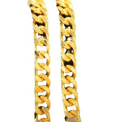 Classic High Quality Smooth Lock Chain Necklace for Women Collar Gold Color Chunky Thick Link Grunge Jewelry Steampunk Men Gift