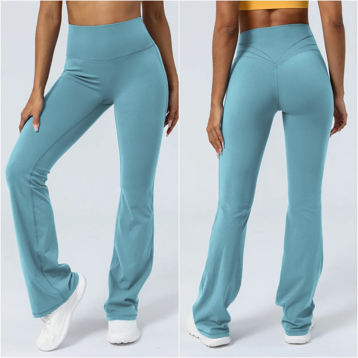 Women Yoga Pants 4 Way Stretch Tummy Control Workout Running Bell Bottom Leggings Long Bootleg Gym Flare Pants Women Sportswear