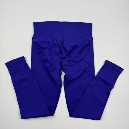 Woman Low Yoga Pants Tummy Control Squat Proof Gym Fitness Workout Scrunch Butt Tights Seamless Sports Leggings