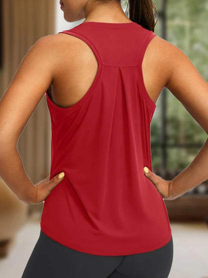 Women s Workout Tops Racerback Athletic Tank Tops Sleeveless Loose Fit Yoga Running Gym Shirts For Women