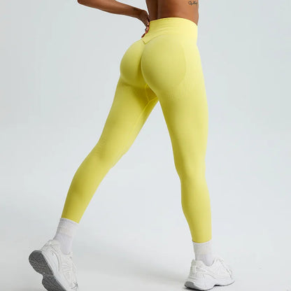 Women Yoga Pants High Waist Ribbed Sport Legging Gym Fitness Leggings Women Seamless Female Legging Tummy Control Running Tights
