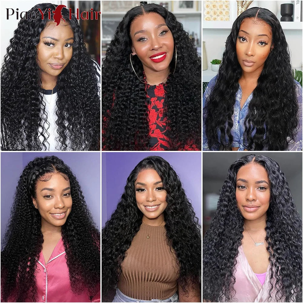 26Inch Glueless Wigs Human Hair 6X4 Lace Ready To Wear Go Water Wave Wig 100% Human Hair Curly Glueless Wig Pre Cut For Women