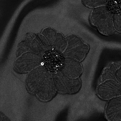 Elegant Dresses for Woman 2025 New O Neck Sleeveless Floral Decorate Straight Ankle Length Fashion Ladies Birthday Party Dress