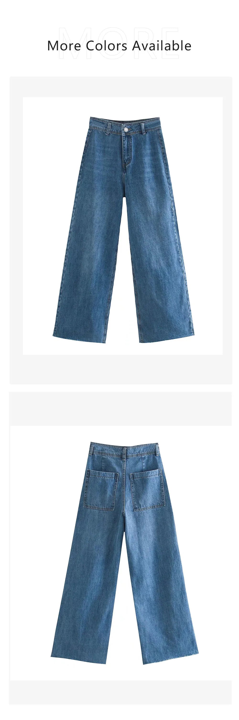 2023 New Women's Wear High Quality Fashion High Waist Straight Slender Wide Leg Jeans