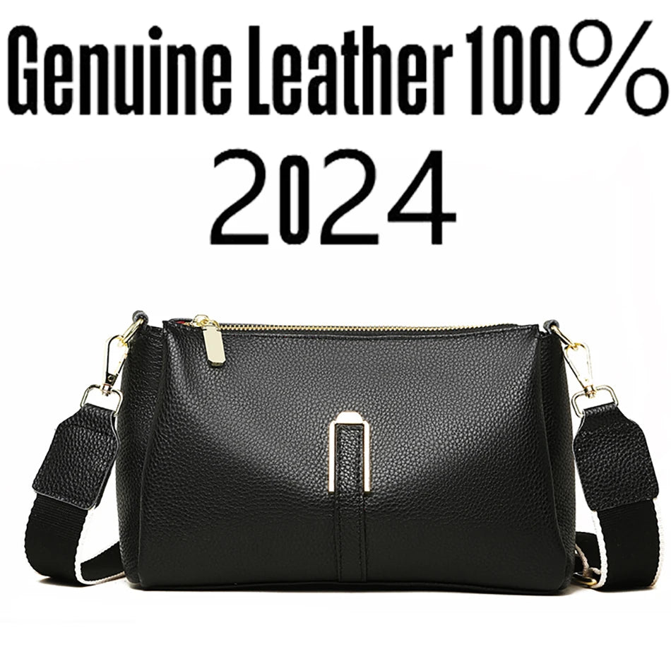 Women's Bag Handbag Fashion Female Messenger Phone Bag 2024 Luxury Cow Leather Women Shoulder Crossbody Bag