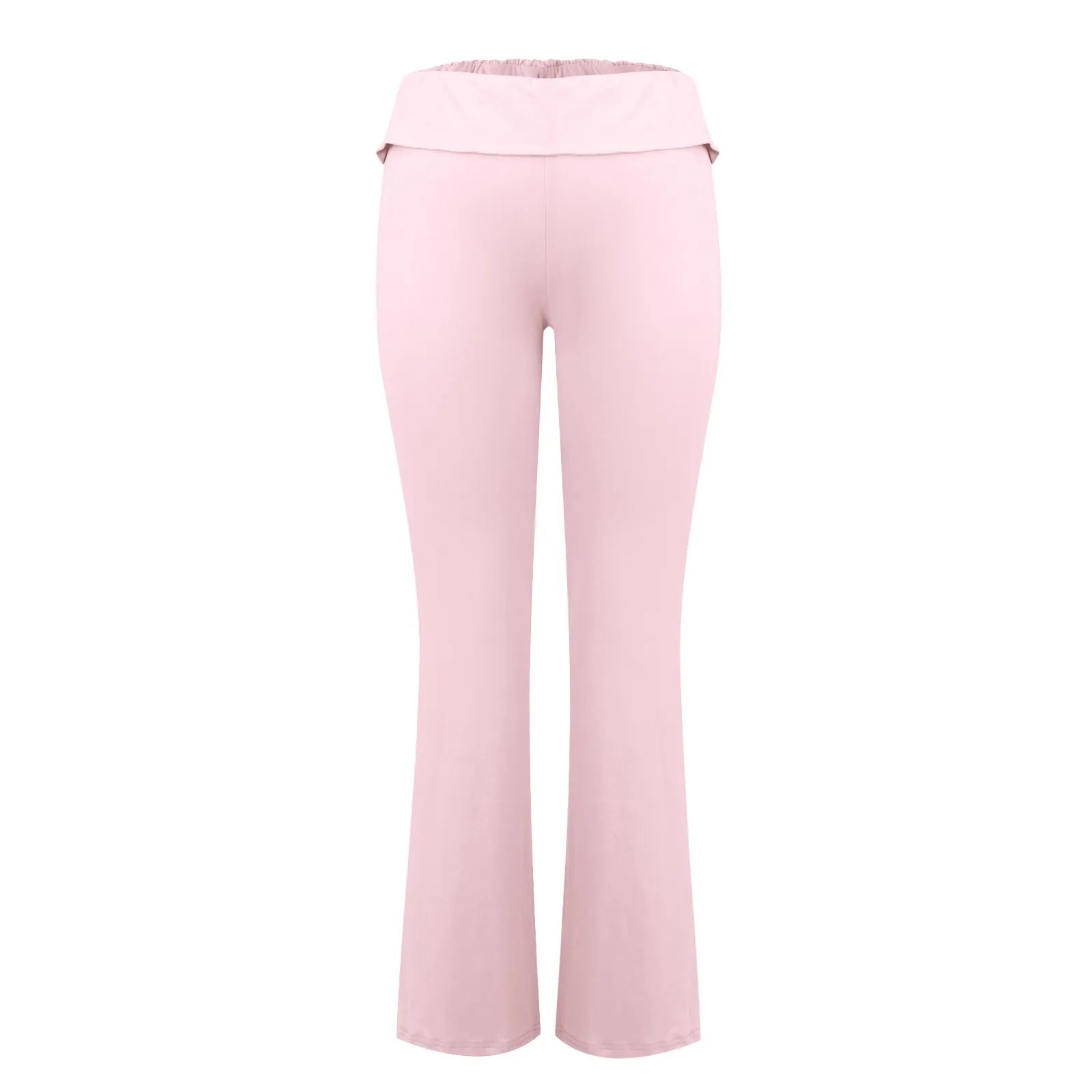Long Pants Women Fashion Trousers Solid Elastic Leggings Flare Bottoms High Waist Wide Leg Athletic Yoga Bell Pants Summer