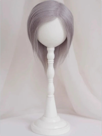 D09-P389 children handmade toy   1/12 1/8 1/6 1/4 1/3 MSD bjd doll wig red blue pink black DIY long straight hair 1pcs