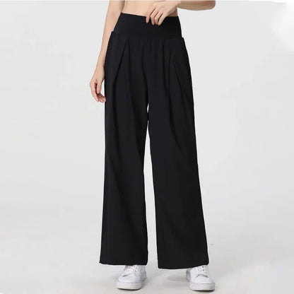 Yoga Pants Women's Loose Running Casual Pants Spring Summer Breathable Wide Leg Flare Outer Wear Sweatpants