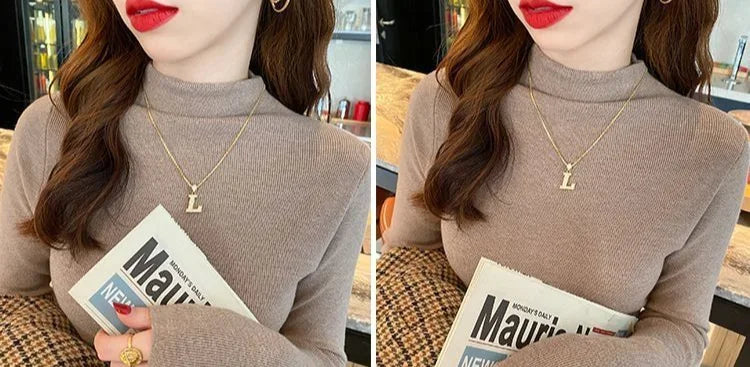 Tops Woman Trending Clothing Polyester Long Sleeve T Shirt for Women Autumn Winter Korean Reviews Many Clothes Emo Cheap Style
