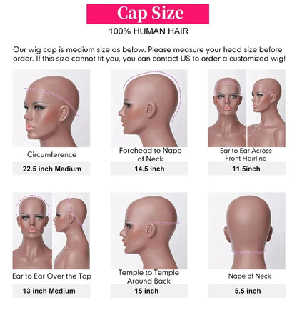 Highlight 5x5 Glueless Wigs Human Hair Pre Plucked Pre Cut Black Hair With Red blonde highlight Body Wave Wigs Human Hair 200%