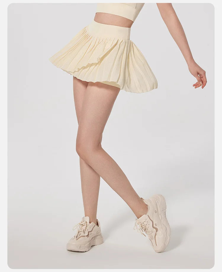 Skirts for women Naked Feel Anti-Bacterial Yoga Skirt Running Tennis Golf Workout Skirt with Built-in Shorts & Ruffle Hem
