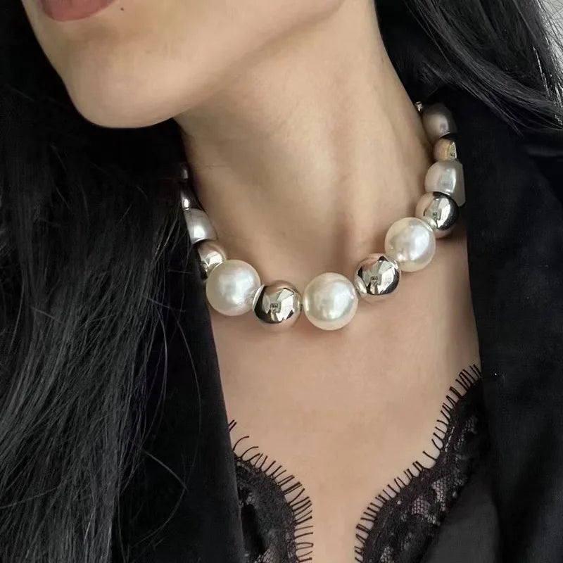 YANGLIUJIA Pearl Necklace European And American Style Personality Fashion Necklace Ms Girl Travel Wedding Accessories 2023