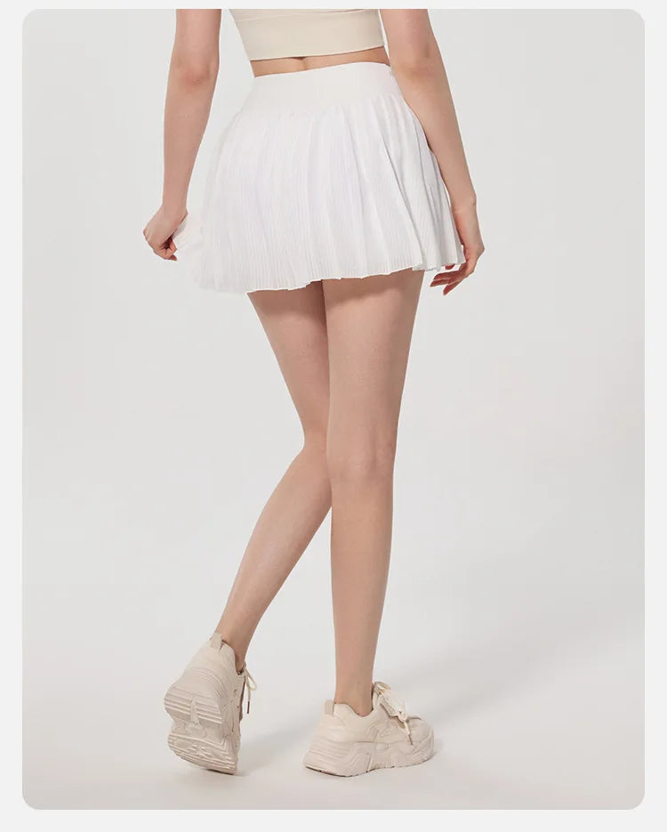 Skirts for women Naked Feel Anti-Bacterial Yoga Skirt Running Tennis Golf Workout Skirt with Built-in Shorts & Ruffle Hem