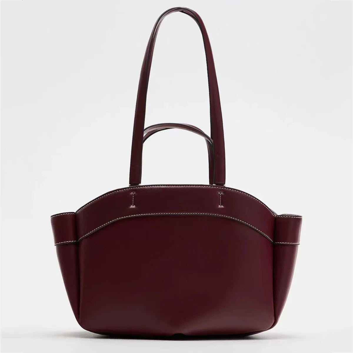 Women Tote Bag Underarm Pouch Large Capacity Pu Leather Shoulder Bag Retro Crossbody Bag Casual Portable Bucket Bags Handbag