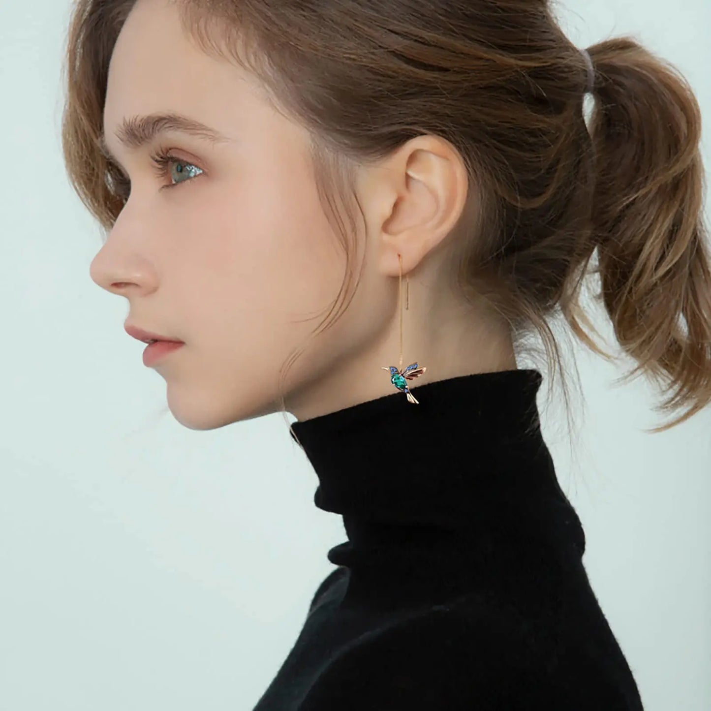 Hummingbird Earrings for Women Girls Elegant Tassel Charm Dangle Earring Fashion Jewelry Valentine's Day Birthday Gifts