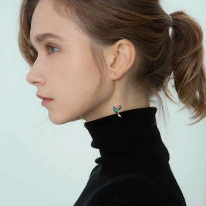 Hummingbird Earrings for Women Girls Elegant Tassel Charm Dangle Earring Fashion Jewelry Valentine's Day Birthday Gifts