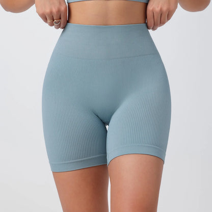 Women's Summer Loose Solid Color Yoga Pants Comfy Workout Pants Slim Female High Elastic Waist Skinny Yoga Running Sporty Shorts